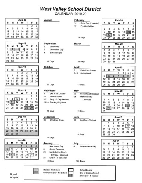 Spokane District 81 Calendar